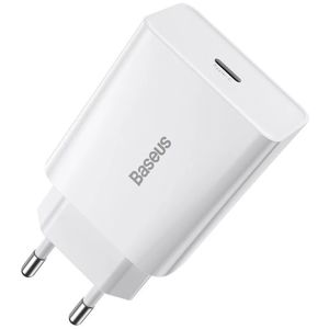 Kućni Punjač BASEUS Mini Quick Charger 20W, USB-C , White, CCFS-SN02