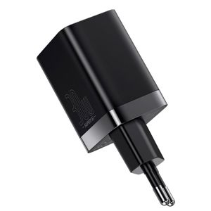 Kućni Punjač BASEUS Super Si Quick Charger 30W, 1x USB-A, 1xUSB-C, Black, CCSUPP-E01