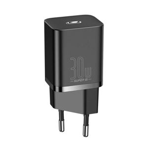 Kućni Punjač BASEUS Super Si Quick Charger 30W, 1x USB-C, Black, CCSUP-J01