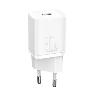Kućni Punjač BASEUS Super Si Quick Charger 30W, 1x USB-C, White, CCSUP-J02