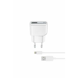 Kućni Punjač CELLULARLINE, 5W, 1xUSB-A, MFI, Lightning Kabel 100cm, Bijeli