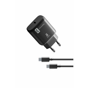 Kućni Punjač CELLULARLINE, Za Samsung, 25W, 1xUSB-C, Fast Charge,  PD, Kabel USB-C 100cm, Crni