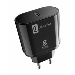 Kućni Punjač CELLULARLINE, Za Samsung, Fast Charge, PD, 25W, 1xUSB-C, Crni