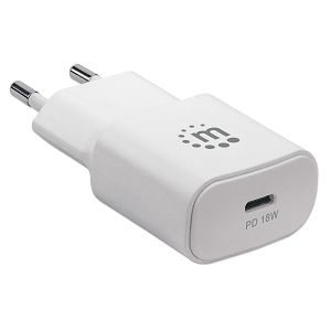 Kućni punjač MANHATTAN 102094, PD, 18W, 1xUSB-C PD, Bijeli*