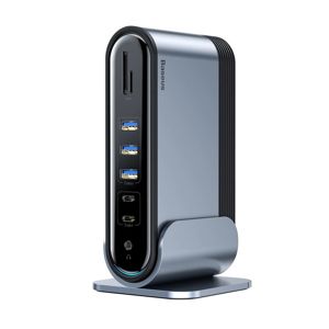 Multifunkcijski Hub BASEUS CAHUB-DG0G, USB-C/17u1, Dark Grey