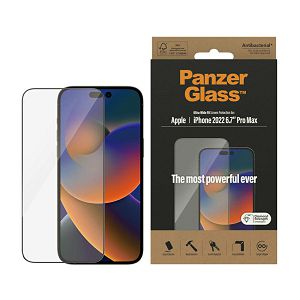 Zaštitno Staklo PANZERGLASS, Apple iPhone 14 Pro Max, Ultra Wide Fit, Crno