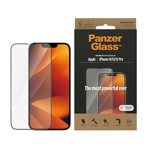 Zaštitno Staklo PANZERGLASS, Apple iPhone 14/13/13 Pro Ultra, Wide Fit, Antibacterial, Crno