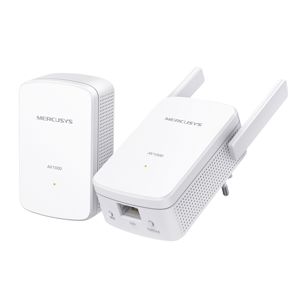 Powerline Adapter MERCUSYS AV1000 Gb N300 WiFi Kit, 300 Mbps@2.4GHz, 1Gbps PL, MP510KIT (MP510+MP500)