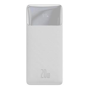 Prijenosna Baterija BASEUS Bipow,20W, Display, 30000mAh, White, PPBD050402