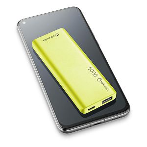 Prijenosna Baterija CELLULARLINE, Free Power Slim, USB-A, USB-C, 5000mAh, Zelena