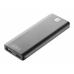 Prijenosna Baterija CELLULARLINE, Free Power Slim, USB-A, USB-C, 5000mAh, Crna*