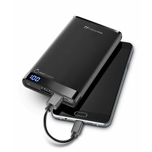 Prijenosna Baterija CELLULARLINE Manta, 8000 mAh, Crna
