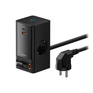 Produžna Utičnica/Kućni Punjač BASEUS Power Combo 65W, 1x USB-C, 1x USB-A, 2x AC, PSLR000301