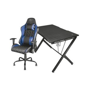 Set Gaming Stolica TRUST GXT 707B Resto, Blue + Gaming Stol TRUST GXT 711 Dominus, Black