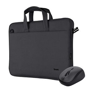 Set TRUST Bologna 16" 24988, Torba Za Notebook i Bežični Miš, Black