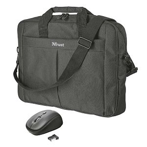 Set TRUST Primo 21685, Torba Za Notebook 17.3" i Bežični Miš, Black
