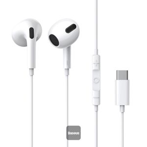 Slušalice BASEUS, Encok, In-Ear, USB-C, White, NGCR010002