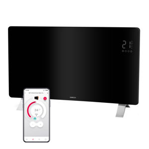 Staklena konvekcijska grijalica SENCOR, SCF 4741BK, 2400W, WiFi, Black