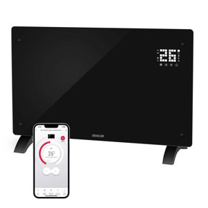 Staklena konvekcijska grijalica SENCOR, SCF 4240WH, WiFi, 2000W, Black
