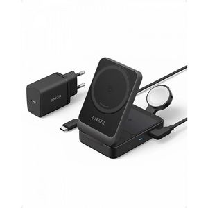Stanica za bežično punjenje ANKER, MagGo 3u1, B2557311, 15W, Black