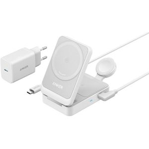 Stanica za bežično punjenje ANKER, MagGo 3u1, B2557321, 15W, White