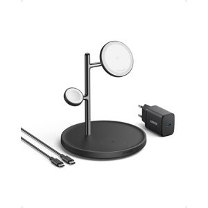 Stanica za bežično punjenje ANKER, Stand, Mag Go 3u1, 15W, B25M3311, Black