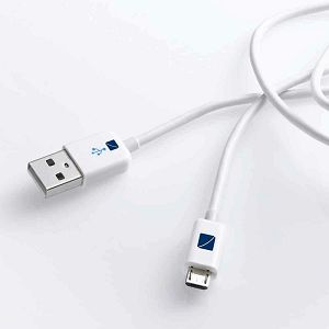Kabel TRAVEL BLUE, 966,USB-A na Micro USB, 100cm, Bijeli