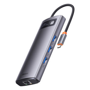 USB Hub BASEUS WKWG040113, Glam Series, USB-C/7u1, Grey