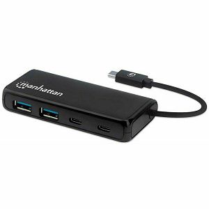 USB Hub MANHATTAN 164894, 4-Port USB 3.2 Gen 1, 2x USB-C, 2xUSB-A, USB-C (M) nap., Crni*