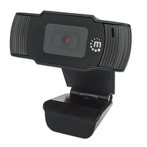 Web Kamera MANHATTAN 462006, 1080p USB, 2MP, 30FPS, Clip, Crna