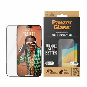 Zaštitno Staklo PANZERGLASS, Apple iPhone 15 Pro Max, Wide Fit